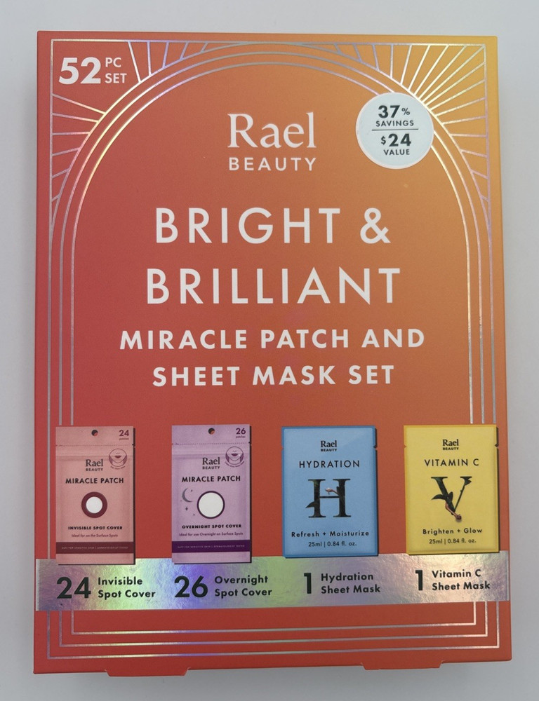 Rael Bright & Brilliant Miracle Patch & Sheet Mask Set – 50 Patches & 2 Masks