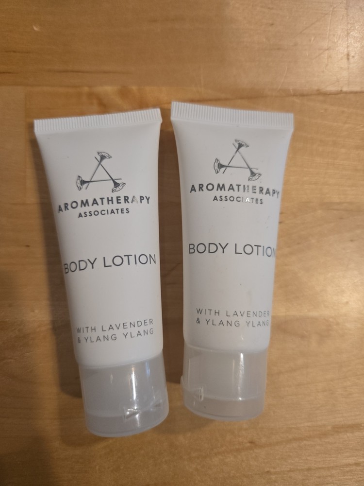 (2) Aromatherapy Associates Body Lotion Lavender Ylang Ylang Travel Size 1.35oz
