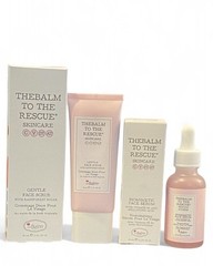 THE BALM 2- Piece To The Rescue Biomimetic Face Serum & Gentle Face Scrub NWB