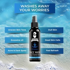 Muuchstac Face Wash Men Acne Oil Control Brightening Pack of 3x100ml