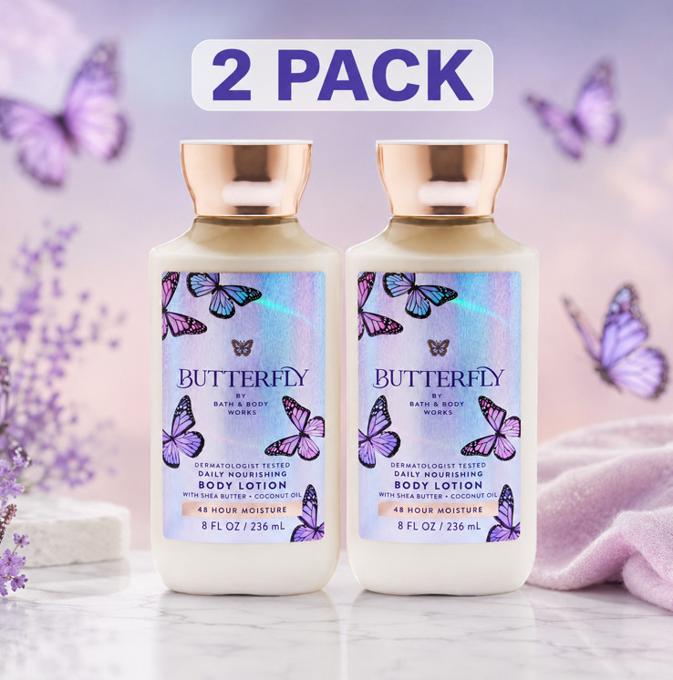 2 Pack Bath & Body Works Butterfly Moisturizing Body Lotion for Women