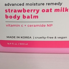 The Crème Shop Advanced Moisture Remedy Strawberry Oat Milk Balm 16.9 fl oz