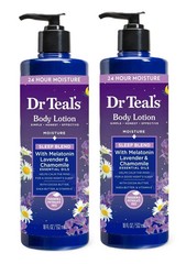 Dr Teal’s Sleep Body Lotion w/ Melatonin Lavender & Chamomile 18oz 2 Pack