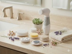 Waterproof Multi-Function Electric Facial Cleanser & 7-in-1 Body Spin Brush