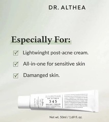 Dr. Althea 345 Relief Daily Face Moisturizer Cream 50ml 1.69 fl oz