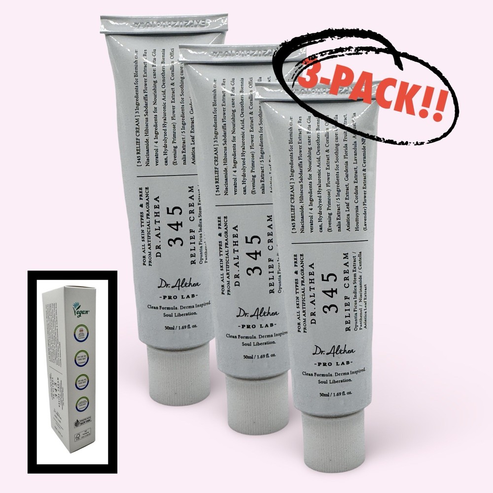 [3-PACK] Dr. Althea 345 Relief Daily Face Moisturizer Cream 50ml 1.69 fl oz