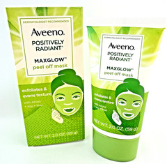 Aveeno MAXGLOW Peel Off Mask 2oz Positively Radiant Exfoliating NOS