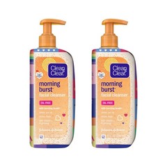 Clean & Clear Morning Burst Oil-Free Facial Cleanser, 2 Pack, 8 Fl. Oz