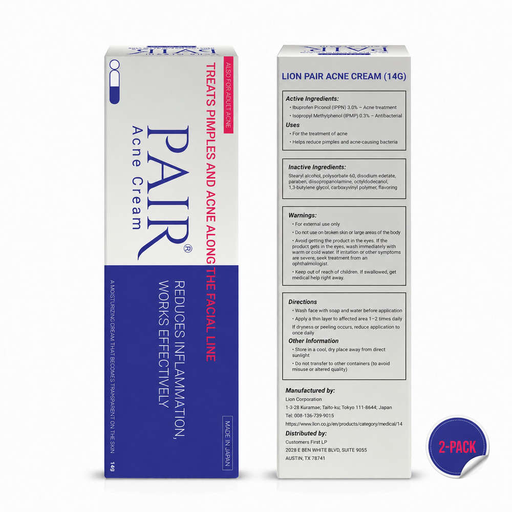 LION Pair Acne Cream W 14g Pack of 2 Japanese Face Cream Acne-Prone Skin