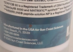 Sun Coast Sciences Total Package Serum Vitamin C Hyaluronic Acid Tri-Peptide 1oz