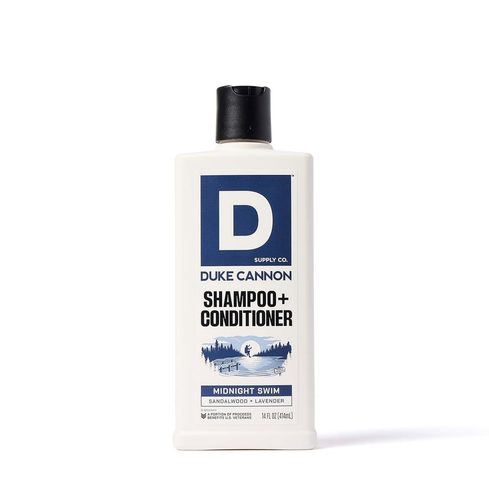 Shampoo Conditioner 2-in-1 14 fl oz Men Sandalwood Lavender Duke Cannon Supply