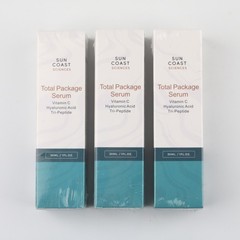 Sun Coast Science Total Package Serum, Vitamin C, Hyaluronic Acid, 3 pack US