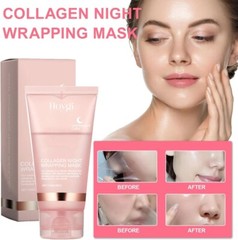 1-6PACK Collagen Overnight Wrapping Peel Off Facial Mask Renewal Night Skin Care