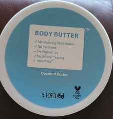 body butter cream Coconut Water Unbranded