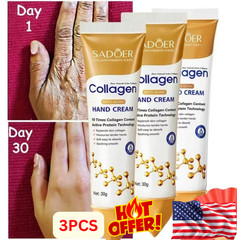 3PCS Collagen Anti-wrinkle Hand Cream Anti-Aging Cream Deep Moisture & Repair