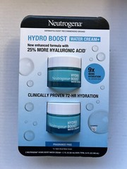 Neutrogena Hydro Boost Water Cream 9x More Hydration 1.7 fl oz (50ml) x 2