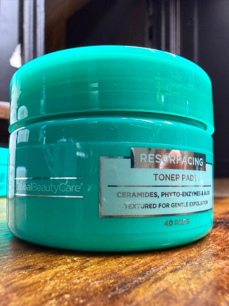 Global Beauty Care Resurfacing Toner Pads Ceramides Aloe 40 Pads Exfoliating