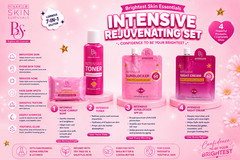 Hikari Intensive Rejuvenating Set 7 Bags Brightening Skin Care Kit New