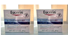 2x Eucerin REDNESS RELIEF Night Cream 1.7oz Dermatological Sensitive Skincare