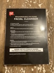 Walgreens Rechargeable Silicone Facial Cleanser Shower Bath 5 Speeds Exfoliate