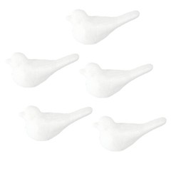 5Pcs/set Foam Cone Shaped Foam Tree Child Nativity Crafts Fake Birds Decor