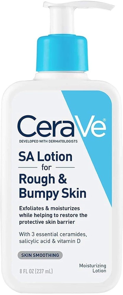 CeraVe SA Lotion for Rough & Bumpy Skin, Vitamin 8 Ounce (Pack of 1), WHITE