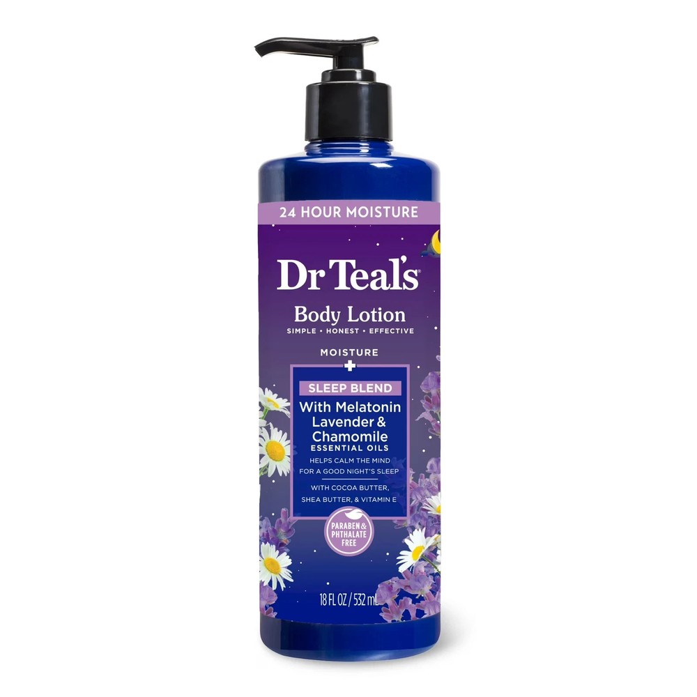 Dr Teal’s Sleep Body Lotion with Melatonin, Lavender & Chamomile Essential Oils,