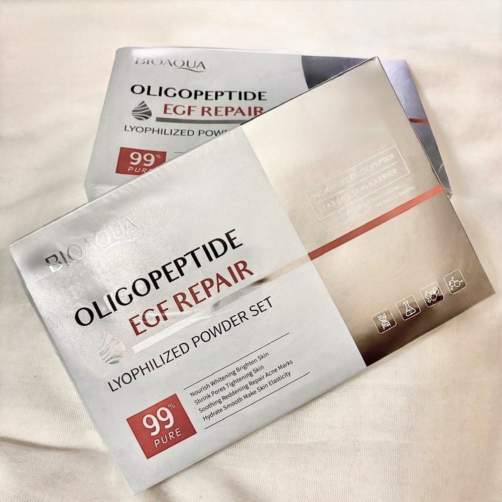 BIOAQUA Oligopeptide 12 Ampoule EGF Skin Repair Freeze-dried Powder Serum Set