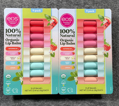 EOS Organic Lip Balm 18 Pack Natural Ingredients 5 Flavors Moisturizing Balm