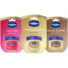 Vaseline Lip Therapy Mini Lip Balm Set 3-Pack Creme Brulee Rosy Cocoa Butter