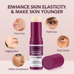 3PCS Calcium Volume Multi Balm Wrinkle Core Stick Beauty Korean Moisturing Stick