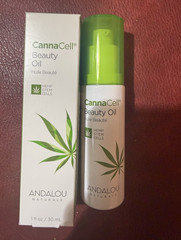 Andalou Naturals CannaCell Beauty Oil Hemp Stem Cells Moisturizer Dry 1oz