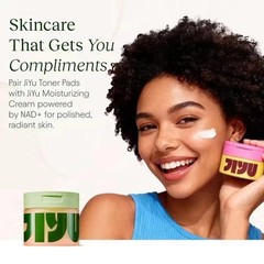 JIYU Korean Skincare Glow Set – NAD+ Toner Pads & Anti-Aging Moisturizer