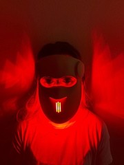 7 Color LED Light Therapy Face Mask 280 LEDs Red Infrared Silicone 850nm 630nm