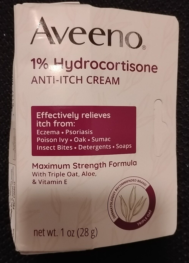 Aveeno 1% Hydrocortisone Anti-Itch Cream (1oz/28g) New EXP. 3/26