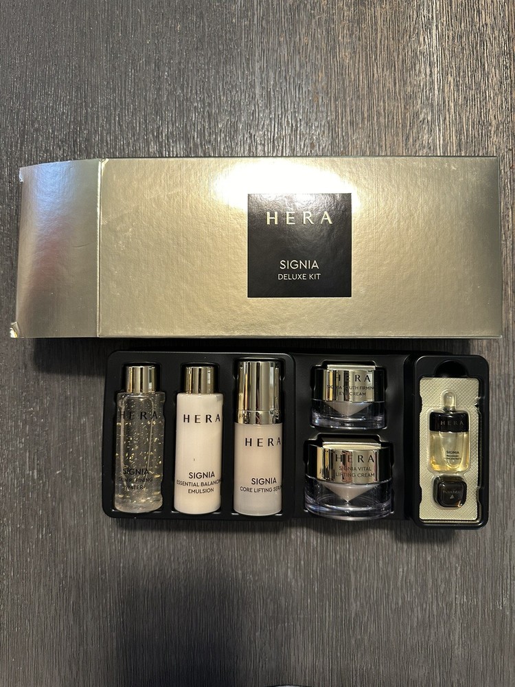 HERA Signia Deluxe Kit 6 Items Anti Wrinkles Water Emulsion Serum Cream K-Beauty