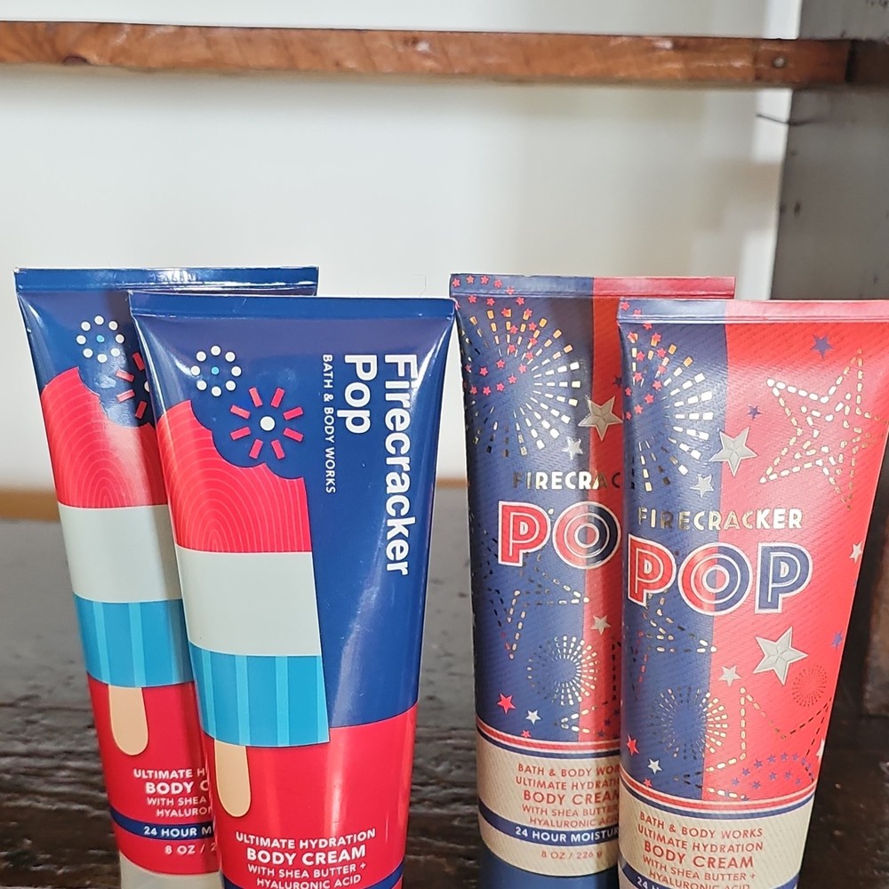 Bath & Body Works Firecracker Pop Hydrating Body Cream 8 oz Lot (Multiple)