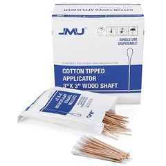 2000Pcs JMU Cotton Tipped Applicators Wooden Handle Medical Sticks 3 ” Q-Tips