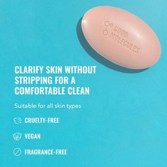 Good Molecules Clarify and Cleanse Bar – Soap Free 3.15 Ounce (Pack of 1)