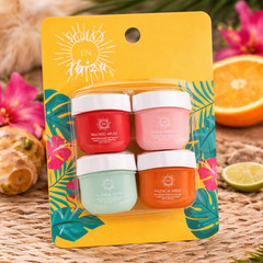 Solo En Ibiza Moisturizing Lip Balm 4 Pack 0.25oz/7g Each | Assorted Flavors