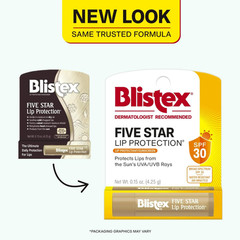 Blistex 5 Star Lip Protection SPF30 3 Pack 0.15oz Hydrating Balm