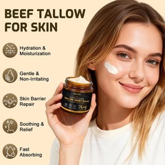Beef Tallow for Skin, Tallow and Honey Balm, Organic Grass-Fed Beef Tallow fo…