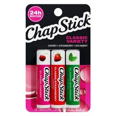 ChapStick Classic Lip Balm 3-Pack Spearmint Cherry Strawberry Lip Care .15 Oz Ea