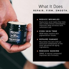 Brickell Men’s Revitalizing Anti-Aging Cream For 2 Ounce (Pack of 1), BLACK