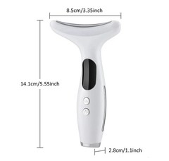 Neck Beauty Device Vibrating Handheld Facial Massager USB Charging White 2H