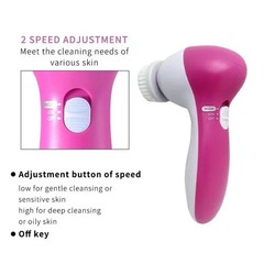 5 in 1 Deep Clean Face Skin Electric Facial Cleaner Care Brush Massager Scrubber