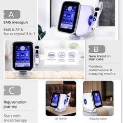 EMS Meso Injector No Needle RF Mesotherapy Gun Skin Wrinkle Removal Rejuvenation