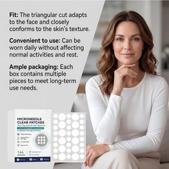 Microneedle Clear Patches, 2-in-1 Microneedle &Hydrocolloid Patch Blemish Care