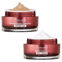 Vine Vera Merlot Day Cream and Peeling Gel Set – Anti Aging Skin Care