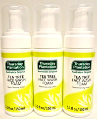 3X Thursday Plantation Tea Tree Face Wash Foam Deep Cleansing Action Free Ship